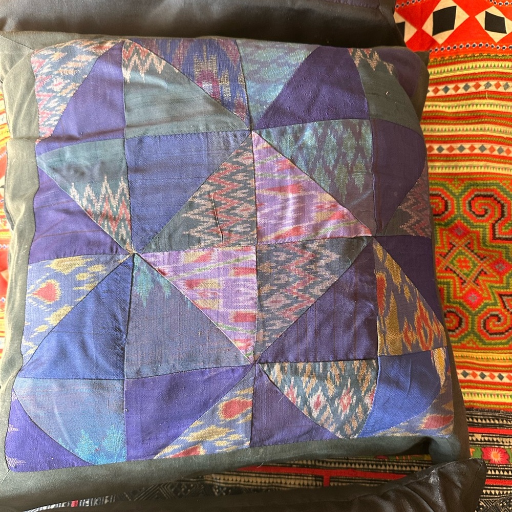 Colorful Patchwork Throw Pillow Set - Picture 4 of 5